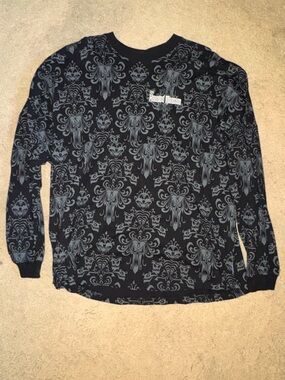 Disney Spirit Jersey Haunted Mansion Wallpaper Shirt Glow in the Dark XXL